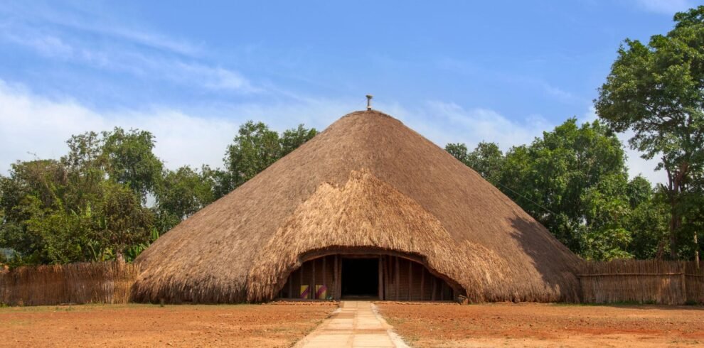 Traditional royal tombs at Kasubi Tombs, a UNESCO World Heritage cultural site in Uganda.