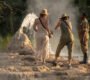 Tourists exploring the hot springs area in Semuliki National Park during a wildlife and nature safari in Uganda.